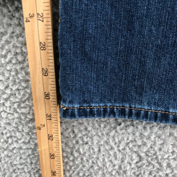 Chicos Jeans Women 00 US 2 Blue Platinum Denim Ultimate Fit Barely Flare Stretch - Picture 10 of 12